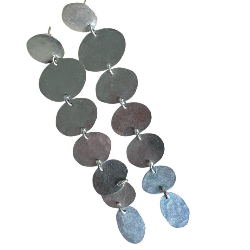 Carolyn Keys Cloud Lina Sterling Silver Statement Earrings - Picture 4 of 7
